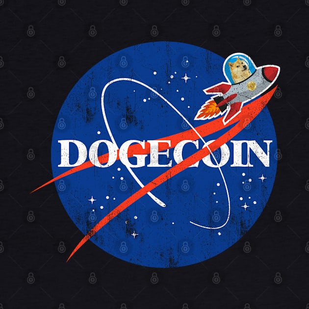 Dogecoin NASA parody - Vintage Style by wookiemike